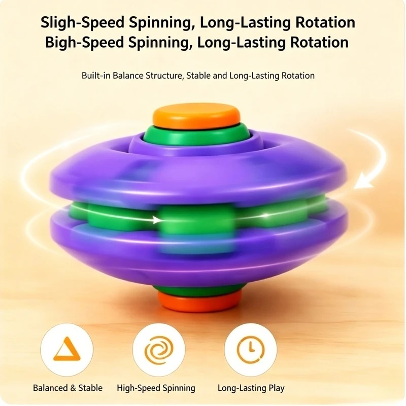 Party Games For Adults And Kids - 1個入り 変形するフィジェットスピナーボール。押すと回転し、ストレス解消に役立つ。子供から大人まで楽しめる、感覚を刺激する指回し玩具。プレゼントにも最適。